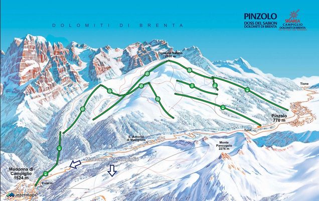 Carlone - Pinzolo - trasy
